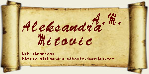Aleksandra Mitović vizit kartica